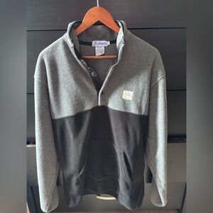 Muskoka Woods liberty Two-Tone Gray and Dark Gray Zip-Front Fleece Pullover